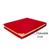 Kişiye Özel Tasarlanabilen Hediyelik Kırmızı Kadife Plaket - 3
