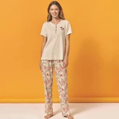 Over Sleep 130 Kadın Yazlık Kısa Kol Pijama Takım - 1