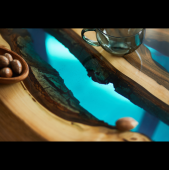 6 KG Wood Epoxy Quatro Maxi/ Kalın Döküm Ultra Şeffaf ve Parlak Epoksi Reçine Sehpa, Masa Için (yeni) - 5