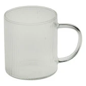 Luca Mia Çizgili Kulplu Cam Bardak 6 Adet 20.0030 - 1