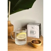 Luca Mia Çizgili Kulplu Cam Bardak 6 Adet 20.0030 - 2