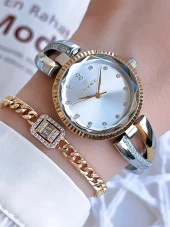 Essence Çelik Kordon Kararma Renk Atma Yapmaz 50 Mt Suya Dayanıklı Kadın Kol Saat BD1138.230 thumbnail 1