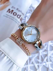 Essence Çelik Kordon Kararma Renk Atma Yapmaz 50 Mt Suya Dayanıklı Kadın Kol Saat BD1138.230 thumbnail 2