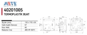 METE ENERJİ Termoplastik Buat 110x110x65mm IP67 IK06 ( 6 adet ) - 2