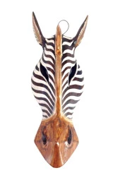 Ahşap Zebra Mask Dekoratif Duvar Dekoru 30 cm thumbnail 5