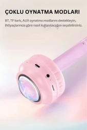 W550 Cute Fun BT RGB Kablosuz Kafaüstü Kulaklık thumbnail 5