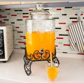 Cam Damacana Limonata Su Sebili Şerbetlik 10 Lt. (Musluk Hediyeli) - 1