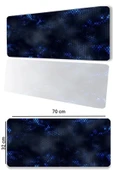 SonicTouch Mavi Siyah Petek Desenli Kaymaz Gaming Oyuncu Masaüstü Dikişsiz Klavye Mouse Pad 32x70Cm - 1