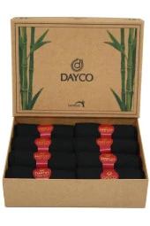 Premium Yazlık Erkek Bambu Soket Çorap 8'li Siyah Set Kraft Kutulu - 2