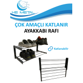 Çok Amaçlı Katlanabilir Ayakkabı Rafı - 60x45 cm - 3