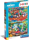 Clementoni- 2x60 Parça Puzzle Mickey and Friends 21620 - 1