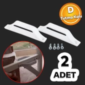 Pimapen PVC Pencere Kapı Sineklik Kolu Plastik D Tutucu Tutamağı 2 Adet - 1