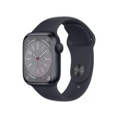 Apple Watch Series 8 GPS 41mm Gece Yarısı Alüminyum Kasa - Gece Yarısı Spor Kordon MNP53TU/A-Teşhir - 1