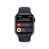 Apple Watch Series 8 GPS 41mm Gece Yarısı Alüminyum Kasa - Gece Yarısı Spor Kordon MNP53TU/A-Teşhir - 4