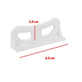 Pimapen PVC Pencere Kapı Sineklik Kolu Plastik L Tipi Tutucu Tutamağı 2 Adet - 2