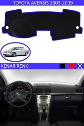 GUERRINO Torpido Koruma Halısı Siyah Kenar Renk Mavi Toyota Avensis 2003-2009 ile Uyumlu thumbnail 1