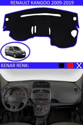 GUERRINO Torpido Koruma Halısı Siyah Kenar Renk Mavi Renault Kangoo 2009-2019 ile Uyumlu thumbnail 1