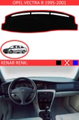 GUERRINO Torpido Koruma Halısı Siyah Kenar Renk Kırmızı Opel Vectra B 1995-2001 ile Uyumlu thumbnail 1