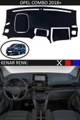 GUERRINO Torpido Koruma Halısı Siyah Kenar Renk Siyah Opel Combo 2018+ ile Uyumlu - 1