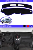 GUERRINO Torpido Koruma Halısı Siyah Kenar Renk Mavi Opel Corsa C 2000-2006 ile Uyumlu thumbnail 1