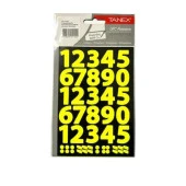Tanex Stc-557 Rakam Etiket 23 Mm – Neon Sarı (2 Syf) - 1