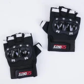 Çocuklar için Koruma Destekli Unisex Yarım Parmak Scooter Bisiklet Eldiveni - 2