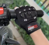 Çocuklar için Koruma Destekli Unisex Yarım Parmak Scooter Bisiklet Eldiveni - 3