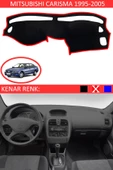 GUERRINO Torpido Koruma Halısı Siyah Kenar Renk Kırmızı Mitsubishi Carisma 1995-2005 ile Uyumlu thumbnail 1