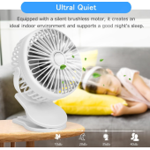 360° Dönen Taşınabilir Puset  Fan Mandallı Kıskaçlı Model - 2