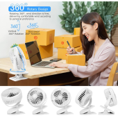 360° Dönen Taşınabilir Puset  Fan Mandallı Kıskaçlı Model - 3