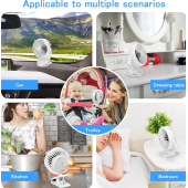 360° Dönen Taşınabilir Puset  Fan Mandallı Kıskaçlı Model - 4