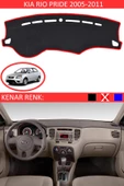 GUERRINO Torpido Koruma Halısı Siyah Kenar Renk Kırmızı Kia Rio Pride 2005-2011 ile Uyumlu - 1