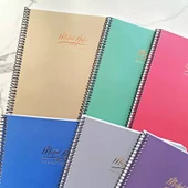 Gıpta Metal Notes Spiralli PP Kapak Defter A4 80 yp  Kareli - 2