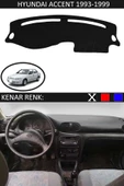 GUERRINO Torpido Koruma Halısı Siyah Kenar Renk Siyah Hyundai Accent Yumurta Kasa 1993-1999 ile Uyumlu thumbnail 1