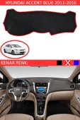 GUERRINO Torpido Koruma Halısı Siyah Kenar Renk Kırmızı Hyundai Accent Blue 2011-2016 ile Uyumlu - 1