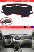 GUERRINO Torpido Koruma Halısı Siyah Kenar Renk Kırmızı Hyundai Accent Era 2006-2011 ile Uyumlu thumbnail 1
