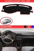 GUERRINO Torpido Koruma Halısı Siyah Kenar Renk Kırmızı Hyundai Accent Yumurta Kasa 1993-1999 ile Uyumlu - 1
