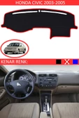 GUERRINO Torpido Koruma Halısı Siyah Kenar Renk Kırmızı Honda Civic Vtec2 2003-2005 ile Uyumlu thumbnail 1