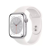 Apple Watch Series 8 GPS 45mm Gümüş Alüminyum Kasa - Beyaz Spor Kordon MP6N3TU/A-Teşhir - 1
