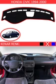 GUERRINO Torpido Koruma Halısı Siyah Kenar Renk Kırmızı Honda Civic 1994-2000 ile Uyumlu thumbnail 1