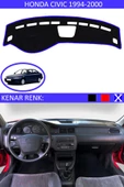 GUERRINO Torpido Koruma Halısı Siyah Kenar Renk Mavi Honda Civic 1994-2000 ile Uyumlu thumbnail 1