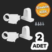 Pimapen PVC Pencere Kapı Sineklik Kapama Çarpma Kilit Plastik Pratik Tutucu Aparat 2 Adet thumbnail 1