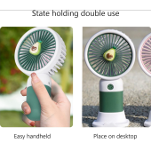 QASUL Sevimli Telefon Standlı Vantilatör 2si 1 Arada Taşınabilir Masaüstü Fan - 3