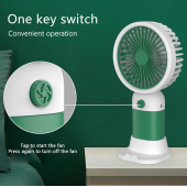 QASUL Sevimli Telefon Standlı Vantilatör 2si 1 Arada Taşınabilir Masaüstü Fan - 4