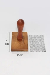 Mühürcüm Kişiye Özel Ahşap Mühür Damga 2x4 Dikdörtgen - 1