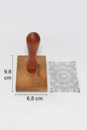 Mühürcüm Kişiye Özel Ahşap Mühür Damga 6,8X9,8 Dikdörtgen MAD6X9 - 1