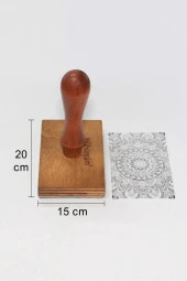 Mühürcüm Kişiye Özel Ahşap Mühür Damga 15X20 Dikdörtgen MAD15X20 - 1