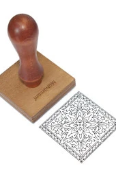 Mühürcüm Kişiye Özel Ahşap Mühür Damga 5X5 Kare MAD5X5 - 2