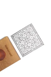 Mühürcüm Kişiye Özel Ahşap Mühür Damga 10X10 Kare MAD10X10 - 3