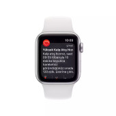 Apple Watch SE GPS + Cellular 40mm Gümüş Alüminyum Kasa - Beyaz Spor Kordon MNPP3TU/A-Teşhir - 3
